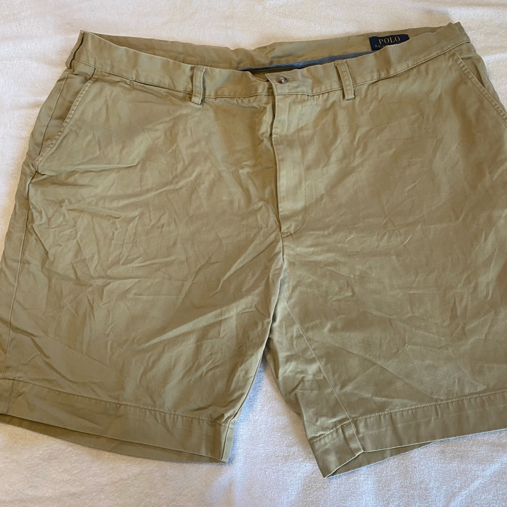 Polo by Ralph Lauren Tan Flat Front Shorts